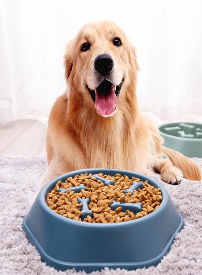 AUGEN Slow Feeding Bowl for Dogs Small Medium Large Cats Anti-Swallowing Interactive Prevents Choking Slow Eating Non-Slip Washable Food Bowl (Yellow) - Image 2